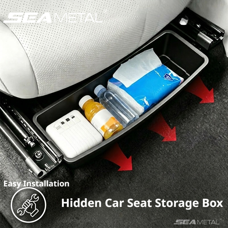 Tech Accessories For Car - SEAMETAL Koltuk Altında Saklama Kutusu Evrensel