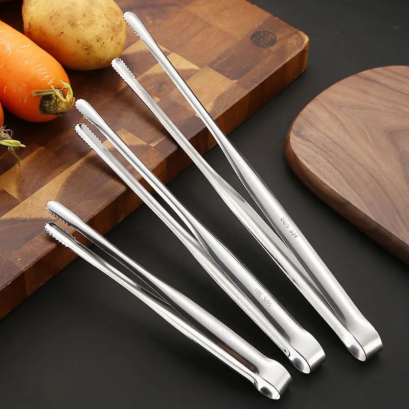 Hi Tech Kitchen Accessories - 304 Paslanmaz Çelik Izgara Maşası yiyecek